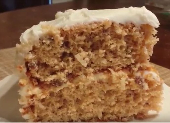 Hummingbird Cake with Cake Mix Slice