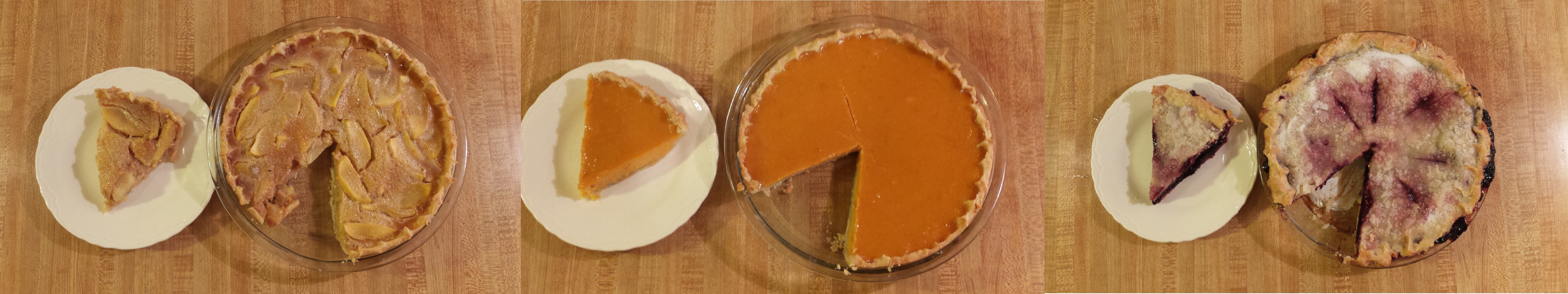 Southern Pies: Apple Custard Pie, Sweet Potato Pie, and Blackberry Pie
