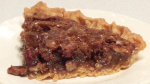 Pecan pie without corn syrup is not too sweet.
