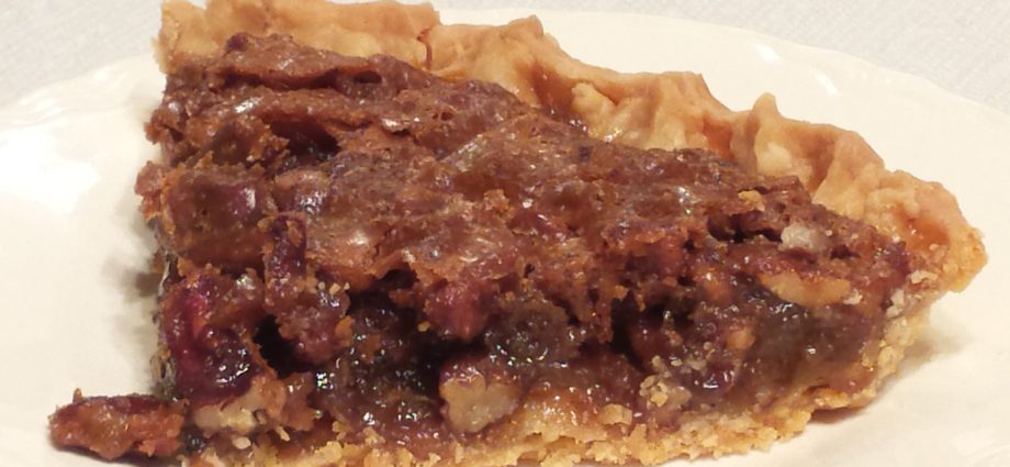 Pecan pie without corn syrup is not too sweet.