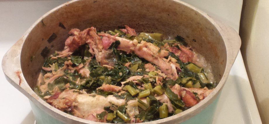 Cooking collard greens with smoked turkey