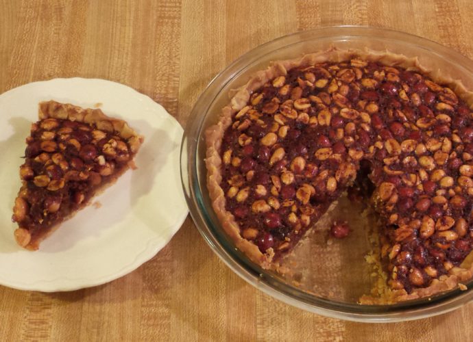 Virginia peanut pie is a traditional Southern pie.