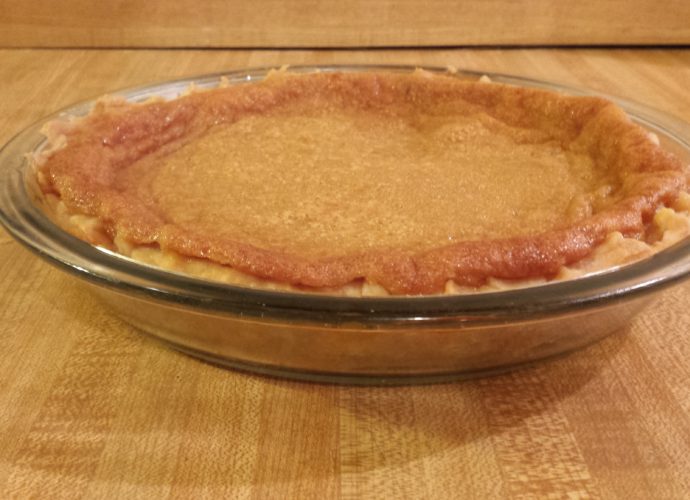 Egg custard pie is the perfect light dessert after a heavy meal.
