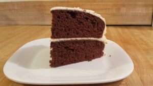 Devil's food cake is a fluffy chocolate cake.