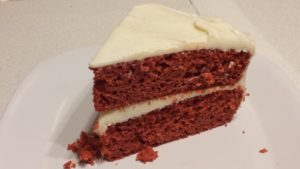 Red velvet cake with cream cheese frosting is a Southern classic.