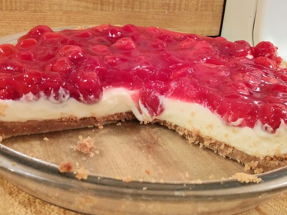 No Bake Cherry Cream Cheese Icebox Pie