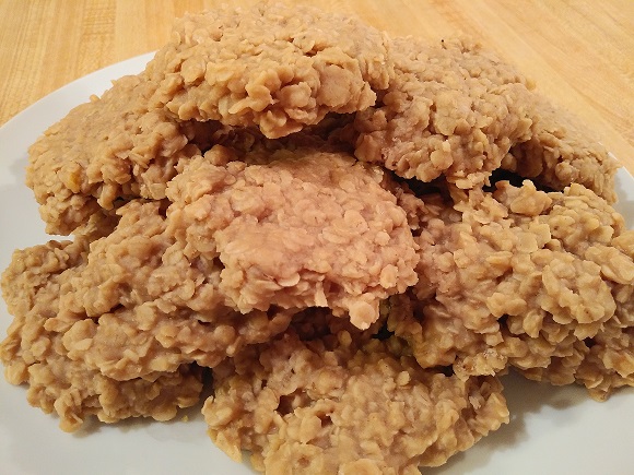 No Bake Peanut Butter Cookies with Oatmeal Recipe