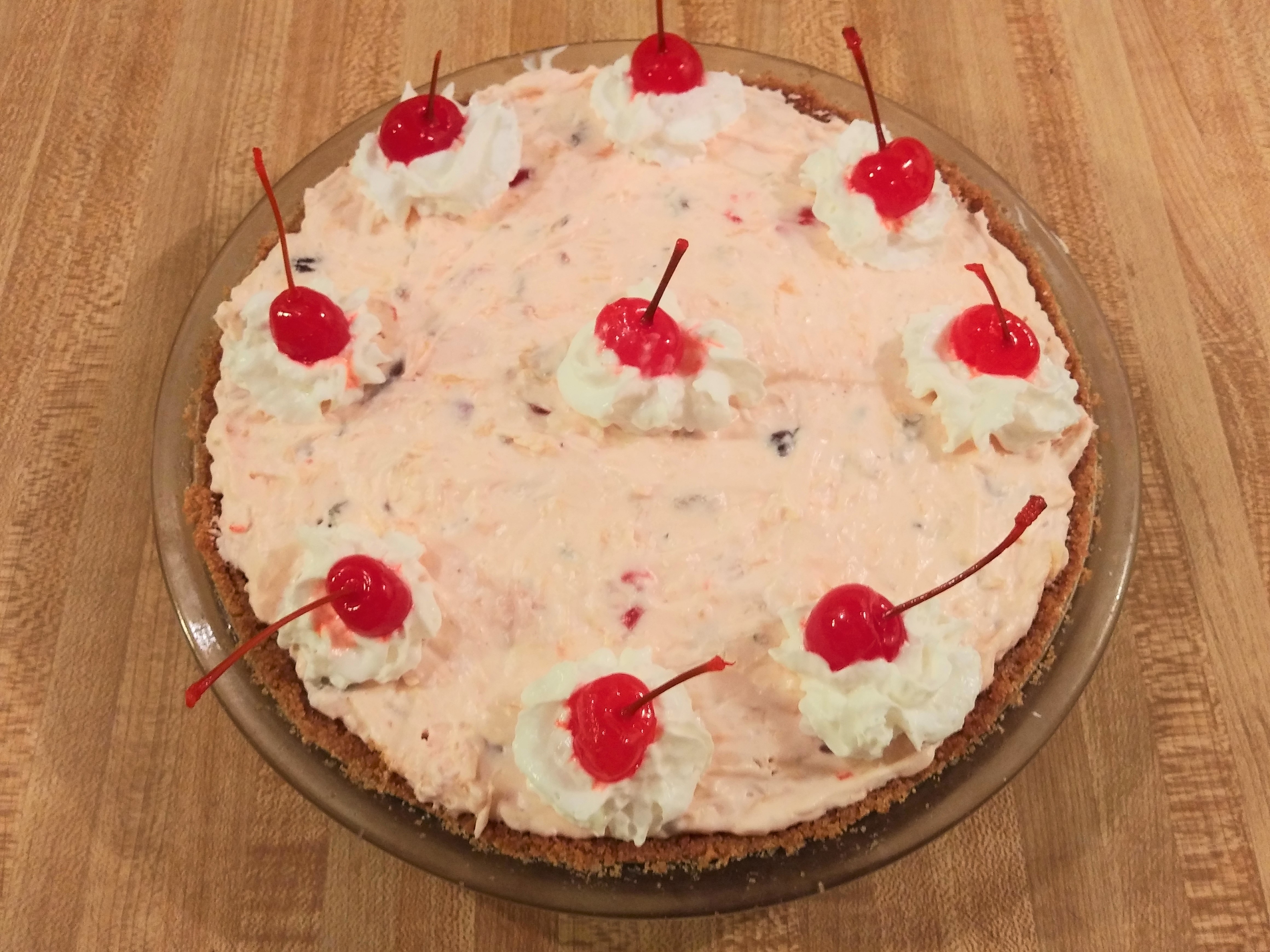 Millionaire Pie with Cherries and Pineapple