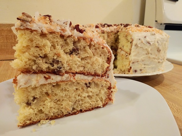 Italian Cream Cake with Coconut and Pecans