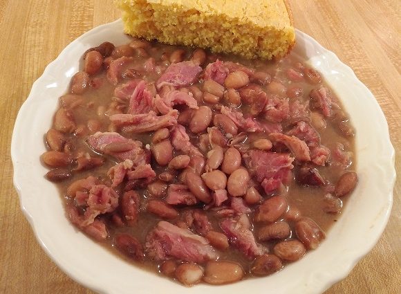 Pinto Beans and Ham on the Stove Top