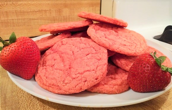 Strawberry Cookies with Cake Mix Recipe