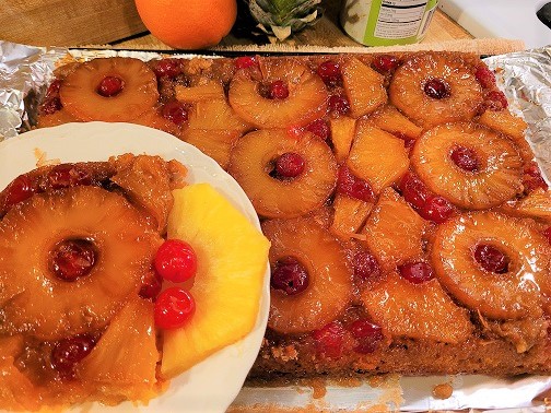 Pineapple Upside Down Cake with Crushed Pineapple and Cake Mix