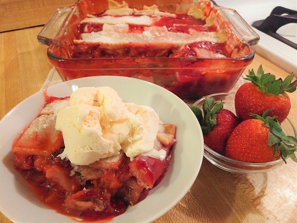 Strawberry Cobbler with Pie Crust