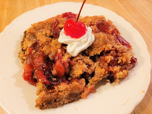 Cherry Cobbler with Cake Mix and Pie Filling