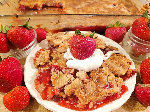 Strawberry Dump Cake 3 Ingredients