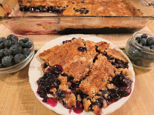 Blueberry Dump Cake with Cake Mix and Pie Filling