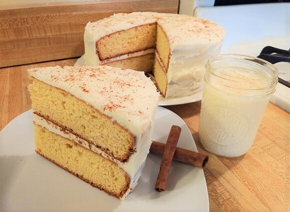 Eggnog Cake with Box Mix