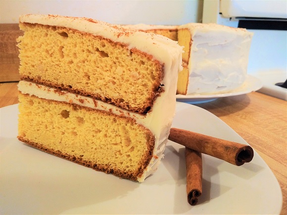 Eggnog Cake with Cream Cheese Frosting