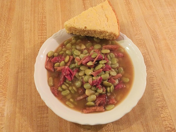 Frozen Baby Lima Beans with Ham