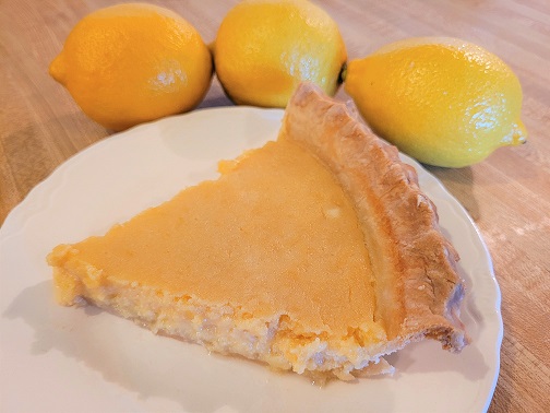 Lemon Egg Custard Pie