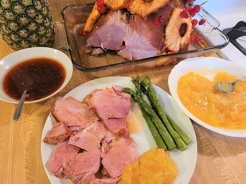 Easter Ham with Pineapple and Cherries
