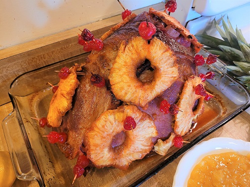 Southern Ham with Pineapple and Cherries
