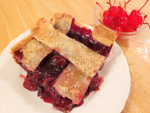 Cherry Cobbler with Pie Crust