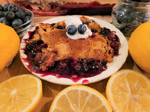 Easy Lemon Blueberry Dump Cake