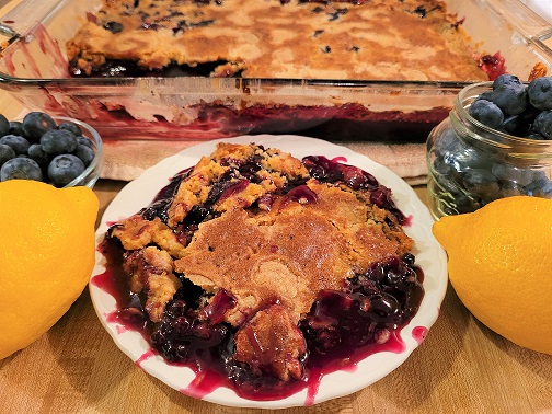 Lemon Blueberry Dump Cake Using Pie Filling