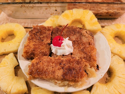 Pineapple Dump Cake with White Cake Mix