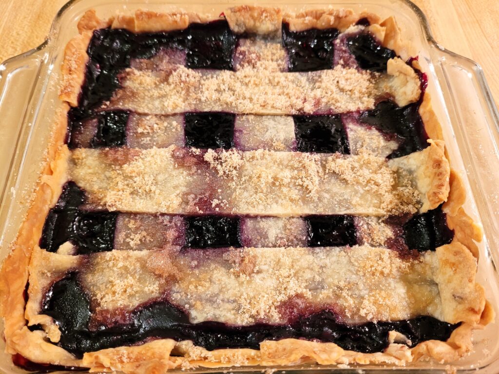 Old-Fashioned Blueberry Cobbler with Pie Crust
