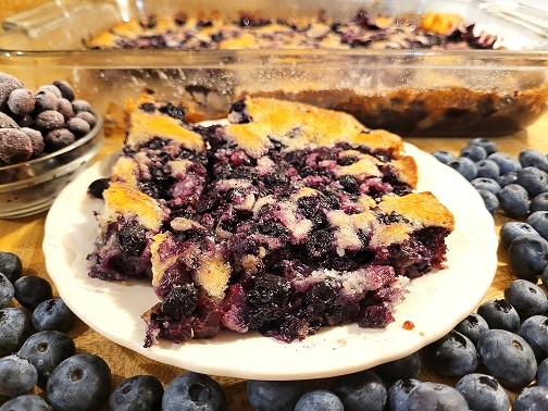 Blueberry Cobbler with Frozen Berries