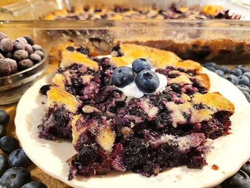 Blueberry Cobbler with Frozen Blueberries