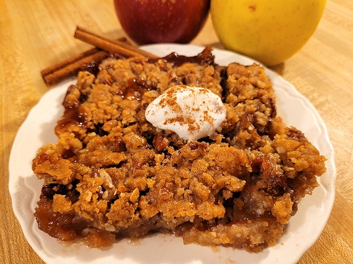 Apple Crisp Made with Frozen Apples